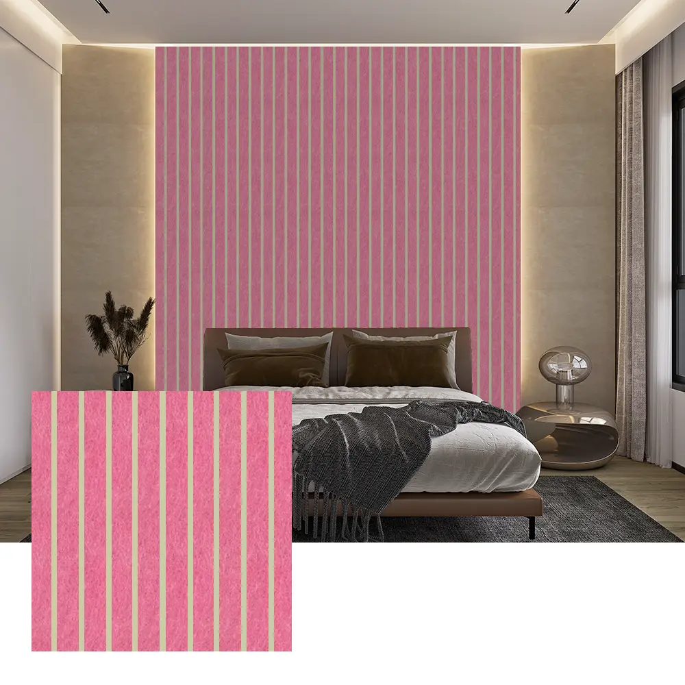 แผงอะคูสติก PET สีสำหรับการตกแต่งผนังภายใน