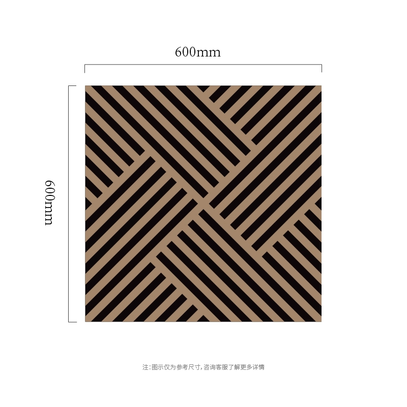 แผงผนังกันเสียง Crosshatch Linear MDF-on-PET แผงผนังกันเสียง Crosshatch Linear MDF-on-PET